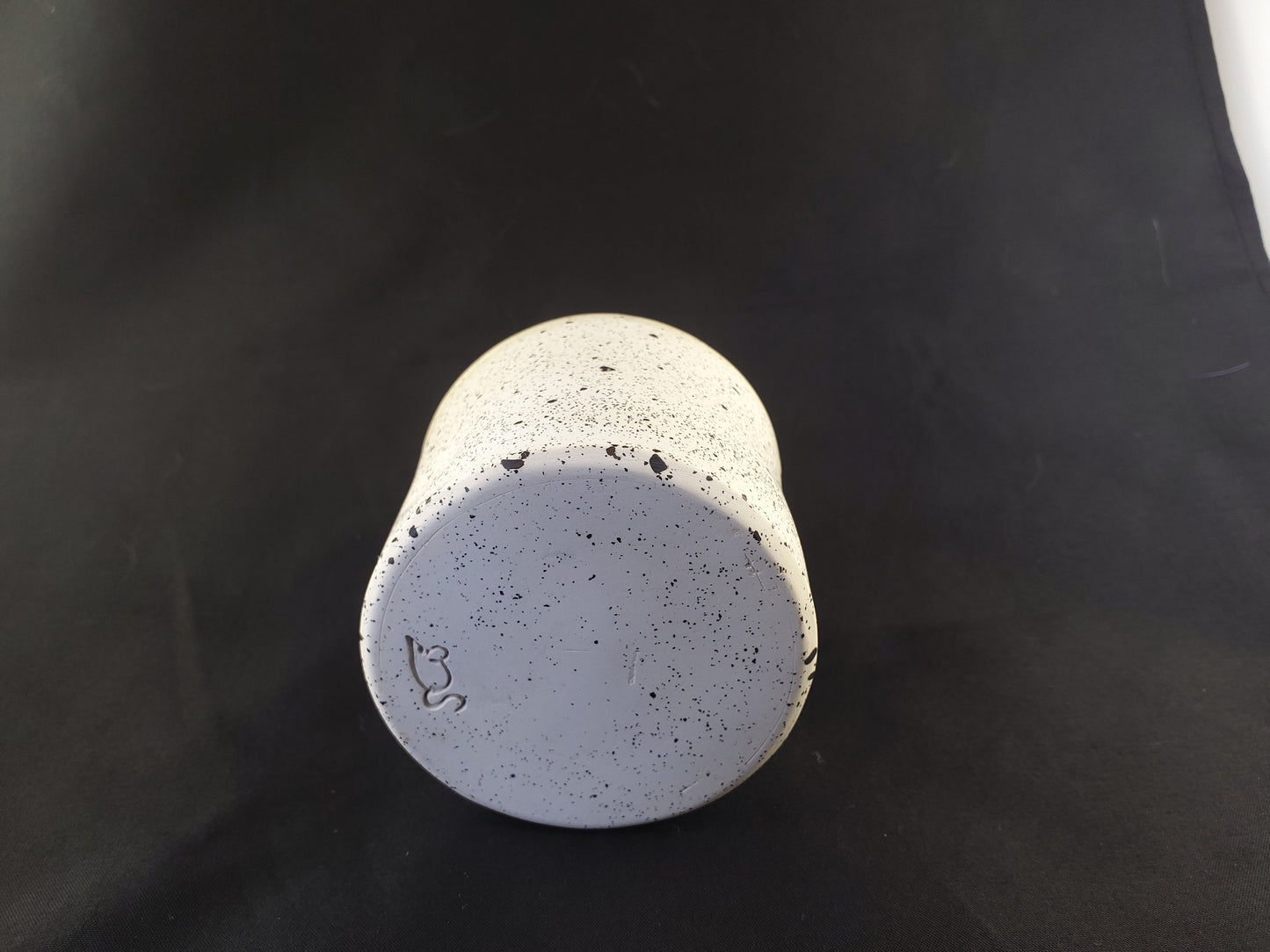 Ceramic Espresso Demi Tasse - white clay with Icelandic volcanic sand