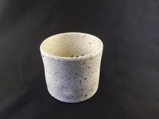 Ceramic Espresso Demi Tasse - white clay with Icelandic volcanic sand